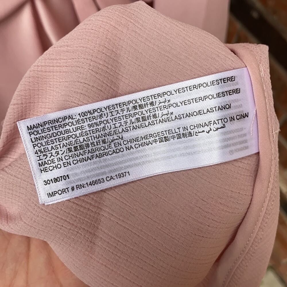 KEEPSAKE the Label Oceans LS Asymmetrical Hem Wrap Mini Dress Blush XS NWT - Picture 8 of 9